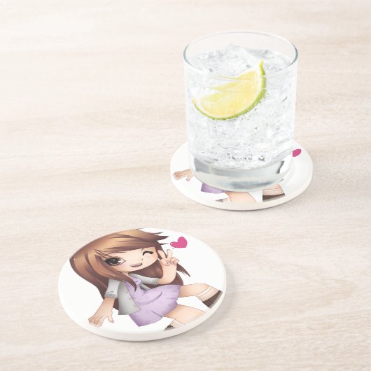 TK dessous de verre en grès chibi (Côté)