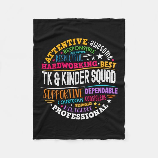 TK en Kinder Squad Overgangslessen Fleece Deken (Voorkant)