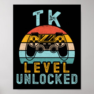 TK Level Ontgrendeld Videogame CK naar School Boy Poster