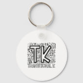 Tk Transitional-kindergarten Typography Ck To Scho Sleutelhanger (Voorkant)