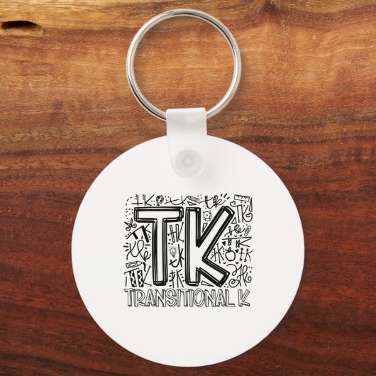 Tk Transitional-kindergarten Typography Ck To Scho Sleutelhanger (Voorkant)