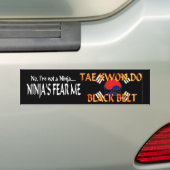 TKD Black BElt Bumpersticker (Op auto)