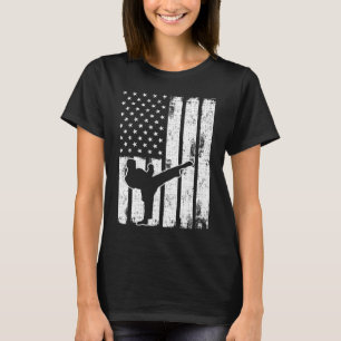 TKD US Vintage Amerikaanse Vlag Sport Patriottisch T-shirt