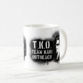 TKO - Zwarte Stencil Koffiemok (Voorkant rechts)