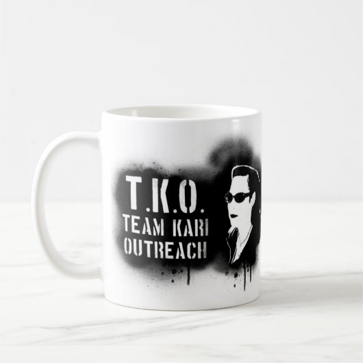 TKO - Zwarte Stencil Koffiemok (Links)