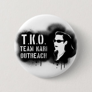 TKO - Zwarte Stencil Ronde Button 5,7 Cm