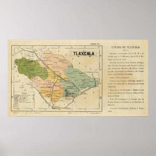 Tlaxcala, Mexico Poster (Voorkant)