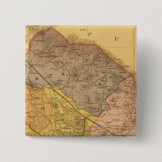 Tlaxcala Vierkante Button 5,1 Cm (Voorkant)