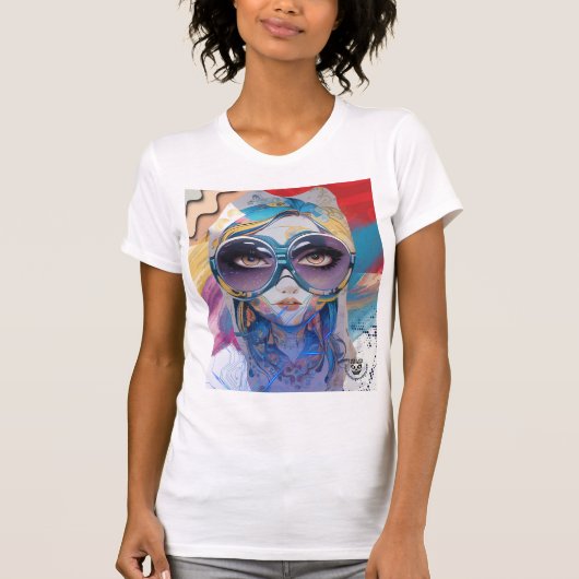 TLES Abstract Vrouw Design T-shirt (Voorkant)