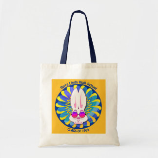 TLHS Bunny Boy Terry in Groovy Blue & Gold Tote Bag
