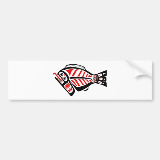 Tlingit Halibut Bumpersticker (Voorkant)