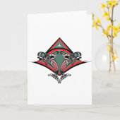 Tlingit Killer Whale & Eagle Kaart (Gele Bloem)