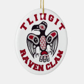 Tlingit Raven Clan keramisch sierlijk Ornament (Rechts)