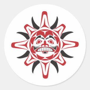 Tlingit Sun Ronde Sticker