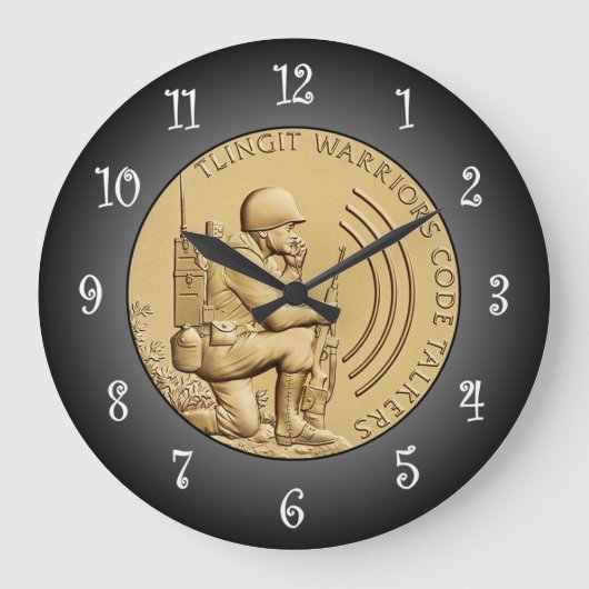 Tlingit Warriors Code Talkers Bronzen Medaille ~ Grote Klok (Voorkant)