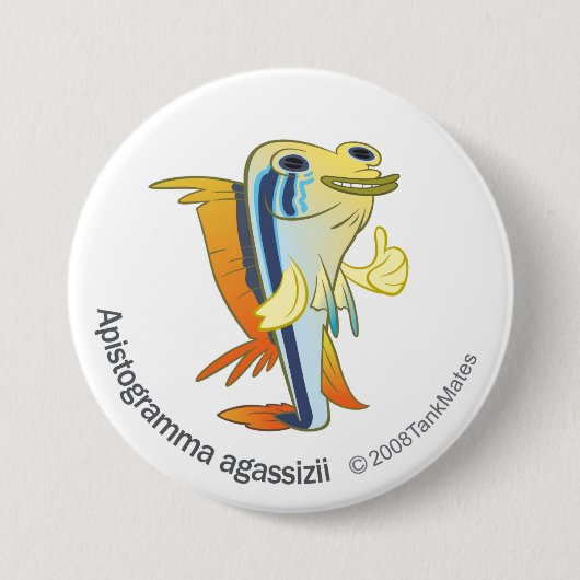 TM-01-Apistogramma agassizii Ronde Button 7,6 Cm (Voorkant)