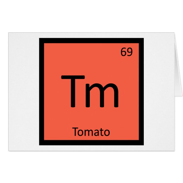 Tm - Chimie des fruits de tomate Symbole du tablea (Devant horizontal)