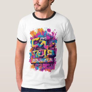 TMS Colorpalooza Graffiti Color Run Design Ringer T-shirt