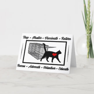 TNR Cat Rescue Trap Neuter Return Adoption Volunte Bedankkaart
