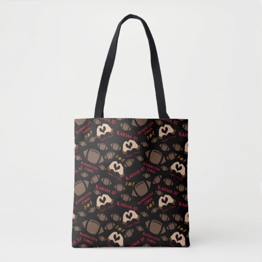 TNT-Chiefs-All Over Print Tas Zwart Rood (Voorkant)