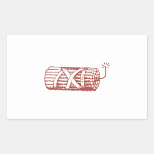 TNT RECHTHOEKIGE STICKER