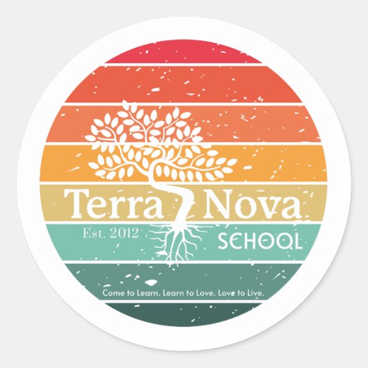 TNU Sunset-Stickers Ronde Sticker (Voorkant)