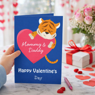 To a son on Valentine's Day Tiger Kaart
