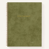 'To Be Continued' Personalized Green Notebook* Notitieboek (Voorkant)