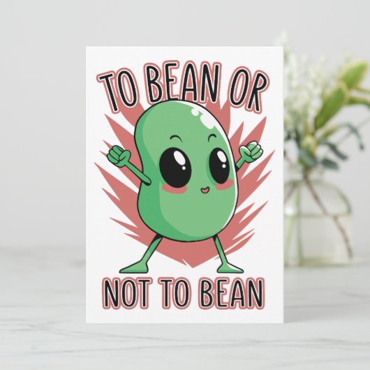 To bean or not to bean kaart (Staand voorkant)