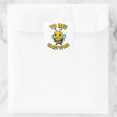 To bee or not to bee vierkante sticker (Tas)