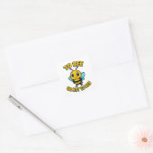 To bee or not to bee vierkante sticker (Envelop)