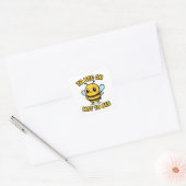 To bee or not to bee vierkante sticker (Envelop)