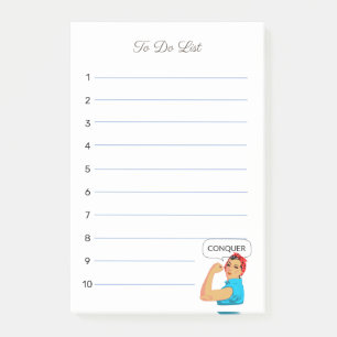 To Do Lijst Post-it Notities voor Empowered Vrouwe Post-it® Notes
