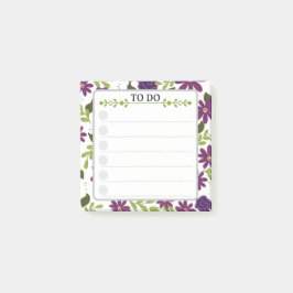 To-do lijst Sticky Notes – Paarse tuin