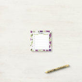 To-do lijst Sticky Notes – Paarse tuin (Op bureau)