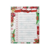 To Do List Checklist Kerstthema Notitieblok (Gedraaid)