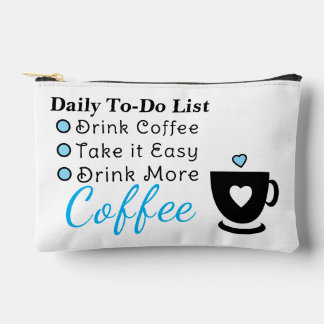 To-do list coffee lovers white blue etui