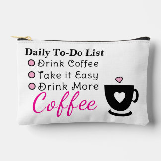 To-do list coffee lovers white pink etui