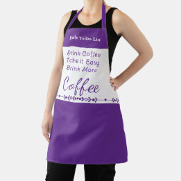 To do list for coffee lovers white purple schort