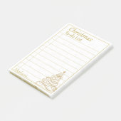 To-Do List: Golden Filigree kerstboom Post-it® Notes (Schuin)