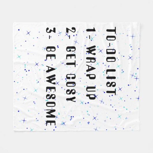 "To-Do List" Koel Motivatie vlootswand Fleece Deken (Voorkant (Horizontaal))