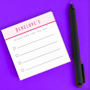 To Do List, Manifestatie Checklist Roze Rand Post-it® Notes