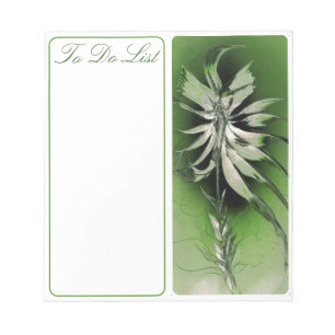 To Do List met groene bloem Notitieblok