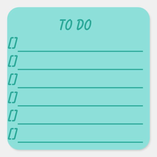 To Do List Planner Sticker (Voorkant)