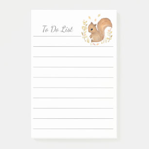 To Do List Squirrel Personaliseer Post-it® notes