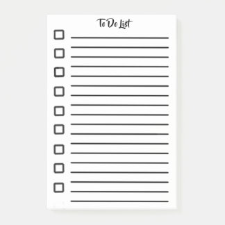 To Do List Sticky Notes Wit