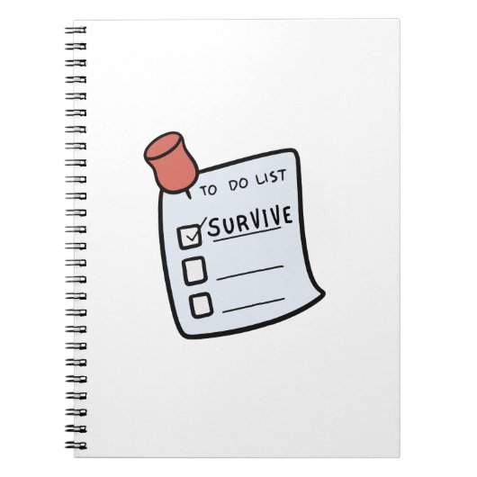 To-Do List: Survive  Notitieboek (Voorkant)