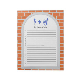 To Do List Window Brick Wall Notitieblok