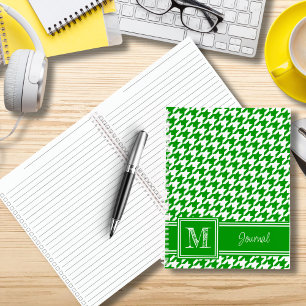 To-Do Monogrammed Green Houndstooth Checklist Notitieboek