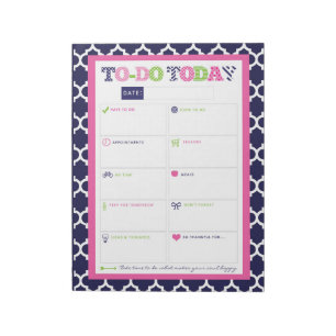 To-Do Today - Preppy Prints & Patronen Notitieblok